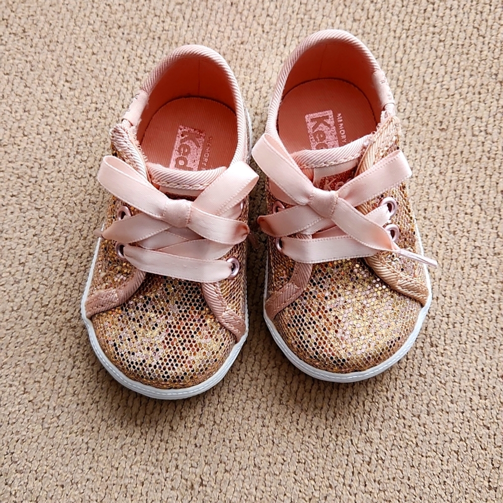 Rose gold keds size 2 baby